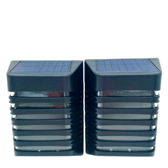 Solar LED Garden Wall Lights Pack of 2 - Picture 2 of 2